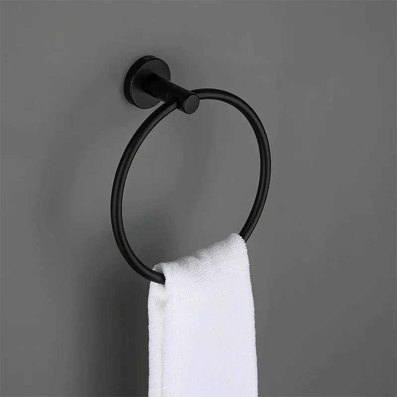 Kaufen SMESITELI 304 Edelstahl Bad Hardware Sets Schwarz Robe Haken Handtuch Halter Bar Regal Papier Halter Badezimmer Zubehör Kit