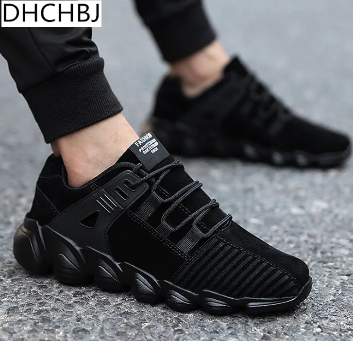 

2018 Men Casual Shoes Autumn Lace-up Style waterproof Suede Black Gray Yellow Fashion Man Shoes 39-46