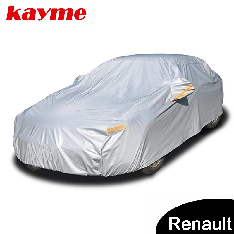 

Kayme aluminium Waterproof car covers super sun protection dust Rain car cover full universal auto suv protective for Renault