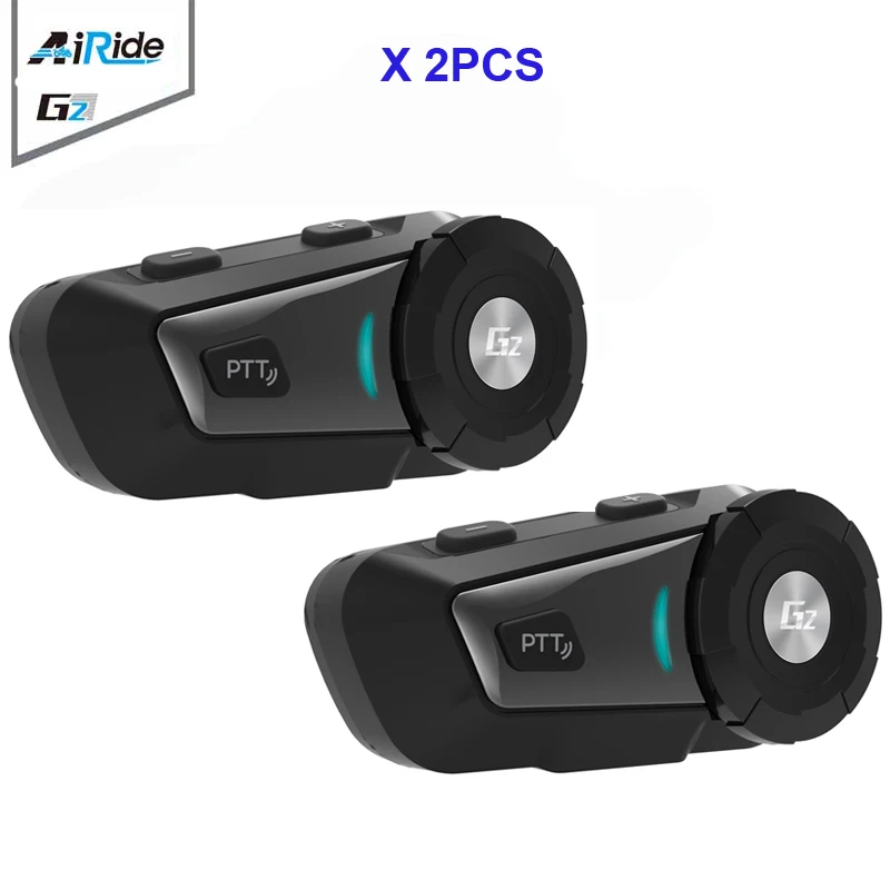 2 шт. AiRide G2 500 м мотоциклетная bluetooth гарнитура для внутренней связи MP3 FM Siri команда