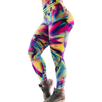 

High Waist Leggings Women's Fitness Sport Leggings Stripe Printing Elastic Gym Workout S-XL Running Trousers Plus Size #YL10