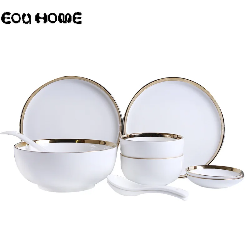 

Creative Ceramic Large Soup Bowl Kitchen Dinner Phnom Penh Inlay Process Snack Plate Tableware Hotel Home Fruit Dessert Tray