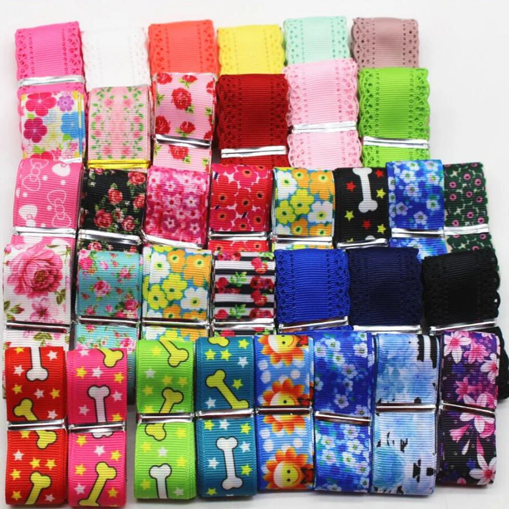 

hyfsy 10012 22 25mm Cartoon ribbon 12y/lot (1y/pc) DIY hand hair bow materials gift packaging mixed wedding Grosgrain mix
