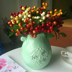 1 филиал мини пены небольшой искусственные ягоды цветок Моделирование фрукты для взять реквизит Рождество украшения DIY дизайн цветы
