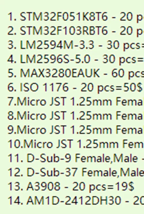 490 шт./лот STM32F051K8T6 STM32F103RBT6 LM2594M-3.3 LM2596S-5.0 。