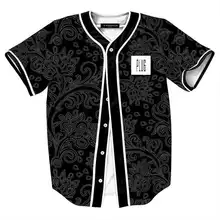 Летние Стильные черные рубашки для мужчин Ретро Китай цветочный принт бейсбол Джерси мужские повседневные с v-образным вырезом Camisetas Masculinas Estampas