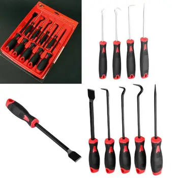

9pcs Pick Hook Scraper Car O-ring Oil Seal Removal Puller Tools Kit automobiles Wrench Ratcheting Socket Spanner Aluminum alloy