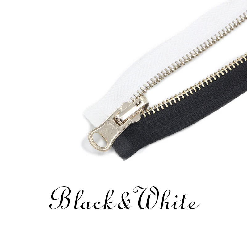3#5# черная и белая молния из смолы, металлический нейлон, открытый и закрытый простой стиль для одежды - Цвет: 5 XZ OE 70cm