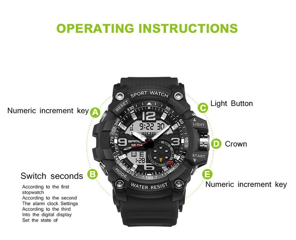 SANDA модные солнечные часы для мужчин водонепроницаемые лучший бренд класса люкс мужские часы армейские военные уличные наручные часы relogio masculino часы