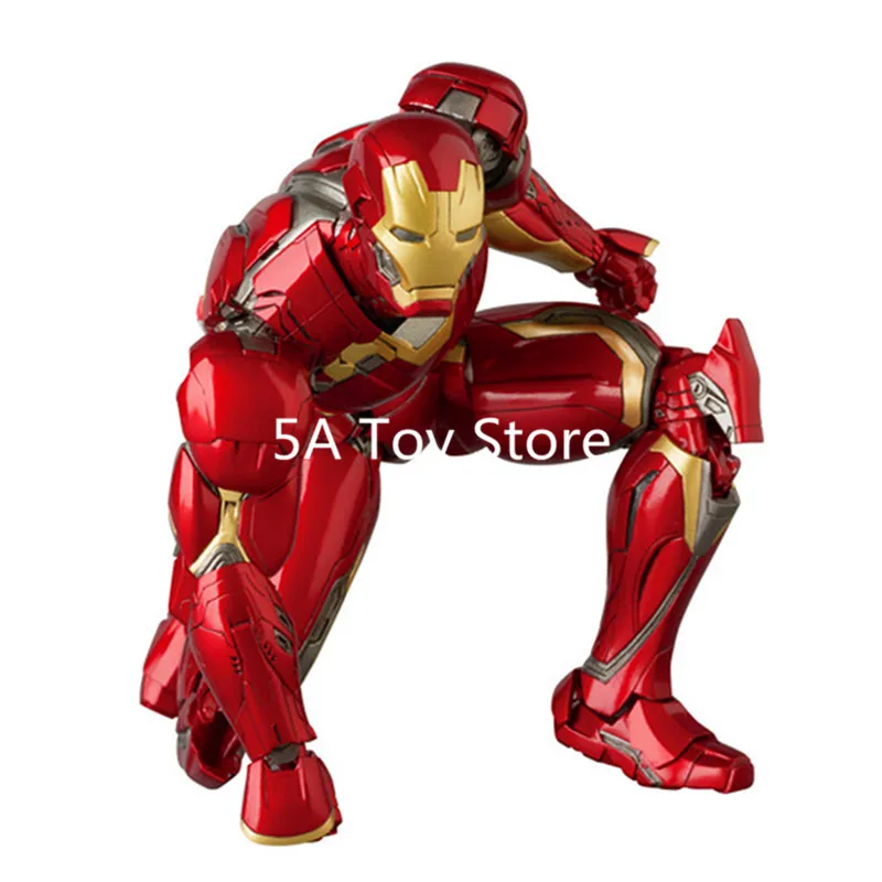 The Avengers Tony Stark Iron Man Mk45 MAFEX 022 PVC Action Figure Collectible Model Toys Doll