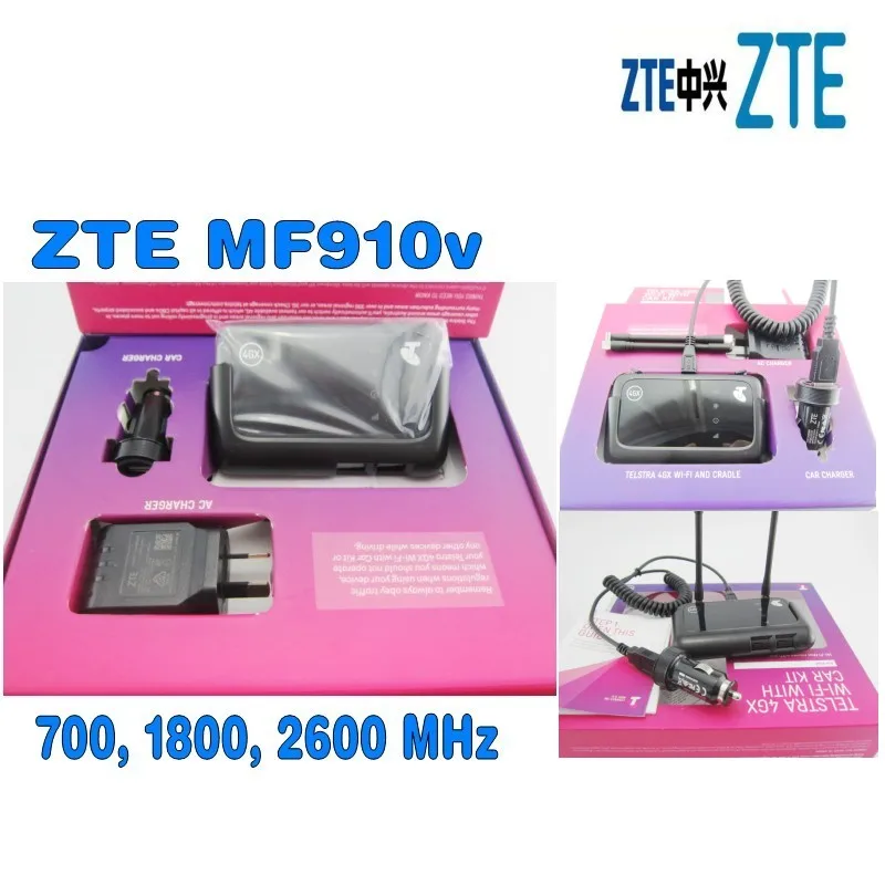 Telstra 4GX Wi Fi with Car Kit MF910V Mobile Hotspot Plus 2pcs 4g