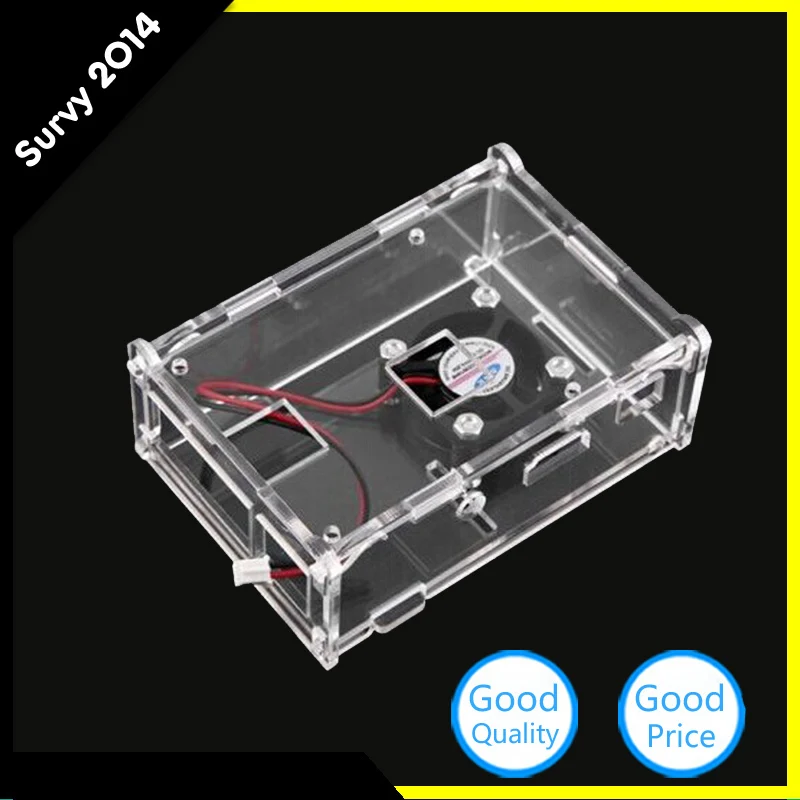 Прозрачный акриловый корпус охлаждающий вентилятор для Raspberry Pi 2 B + | Электронные