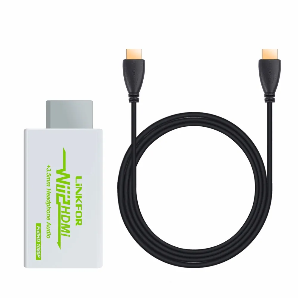 LiNKFOR для Wii Hdmi конвертер весы сигнала до 720p и 1080p 2hdmi или видео с кабелем 1 м
