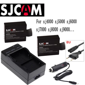 

2PCS SJ9000 Battery sj4000 battery 3.7V 900mAh 3.33wh +Charger For sjcam 5000 SJ 4000 sj 7000 SJ5000x elite wifi SJ6000 SJ7000