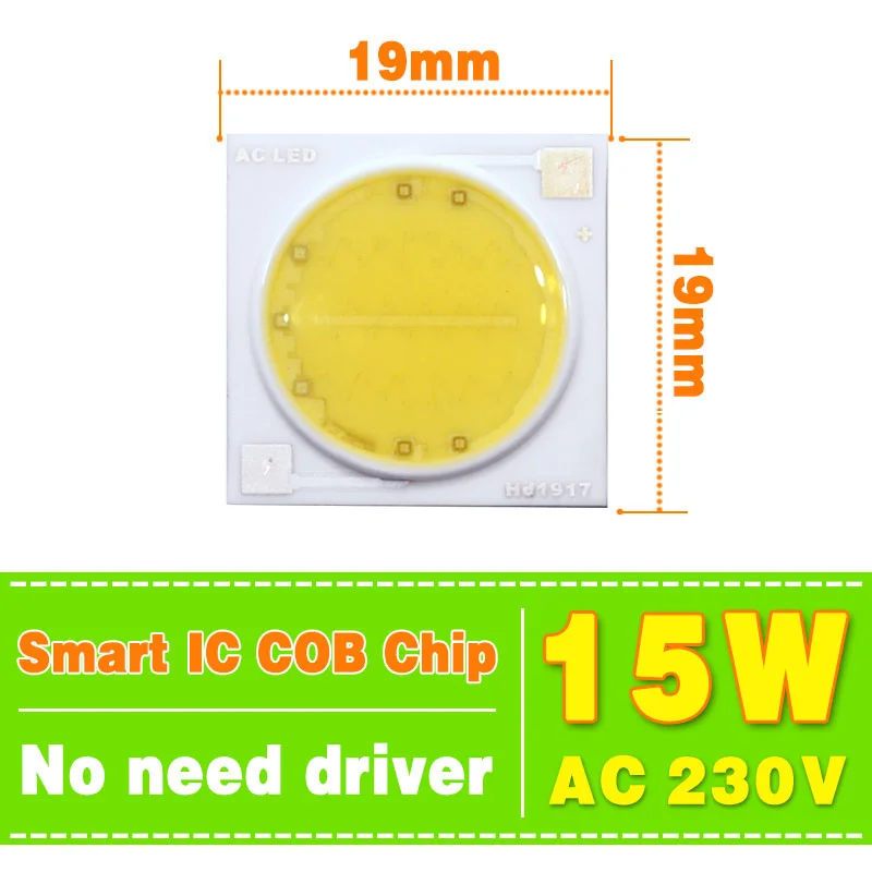 6 шт./партия, умный IC светодиодный COB чип переменного тока 220 в 230 В 5 Вт 10 Вт 15 Вт, светодиодный COB умный IC драйвер, пригодный для DIY, светодиодный прожектор, холодный теплый белый