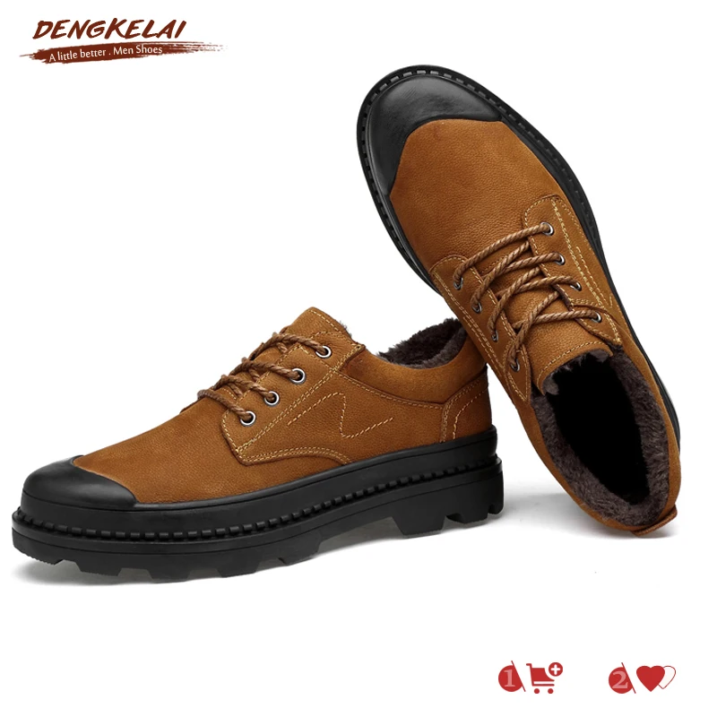 

DENGKELAI Luxury Brand Men Dress Shoes Genuine Leather Shoes Full Grain Leather Quality Male Oxfords Shoes