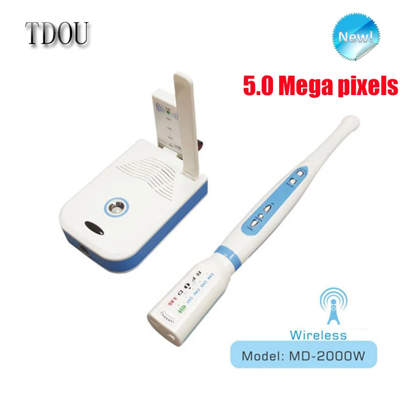 TDOUBEAUTY Can U Disk Storage And Wifi Wireless CCD Dental Intraoral Camera 5.0 Mega Pixels MD-2000W Free Shipping