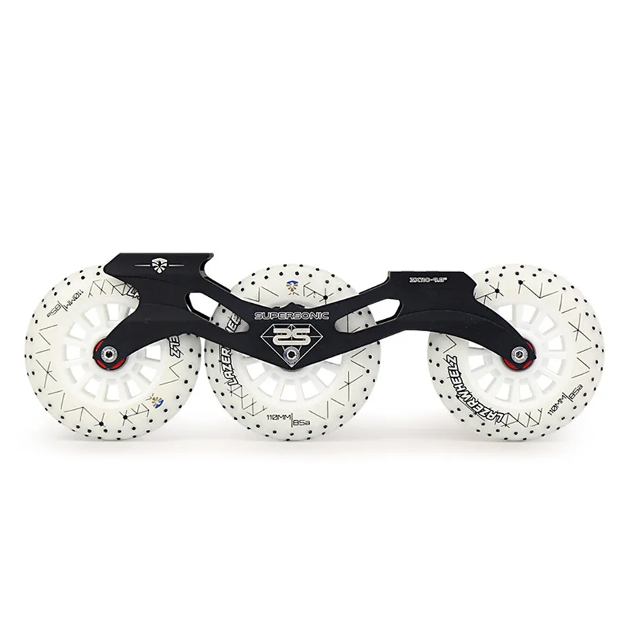

Flying Eagle Supersonic Inline Speed Skate Frame 3X110mm 85A LED Lazerwheels Or Firestone Tires ILQ-9 Bearings Aluminum 9.8''