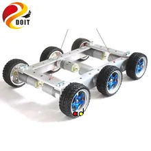 DOIT 6WD робот умный автомобиль шасси большая нагрузка большой подшипник шасси с двигателем 6 в 150 об./мин колеса скольжения DIY RC игрушка