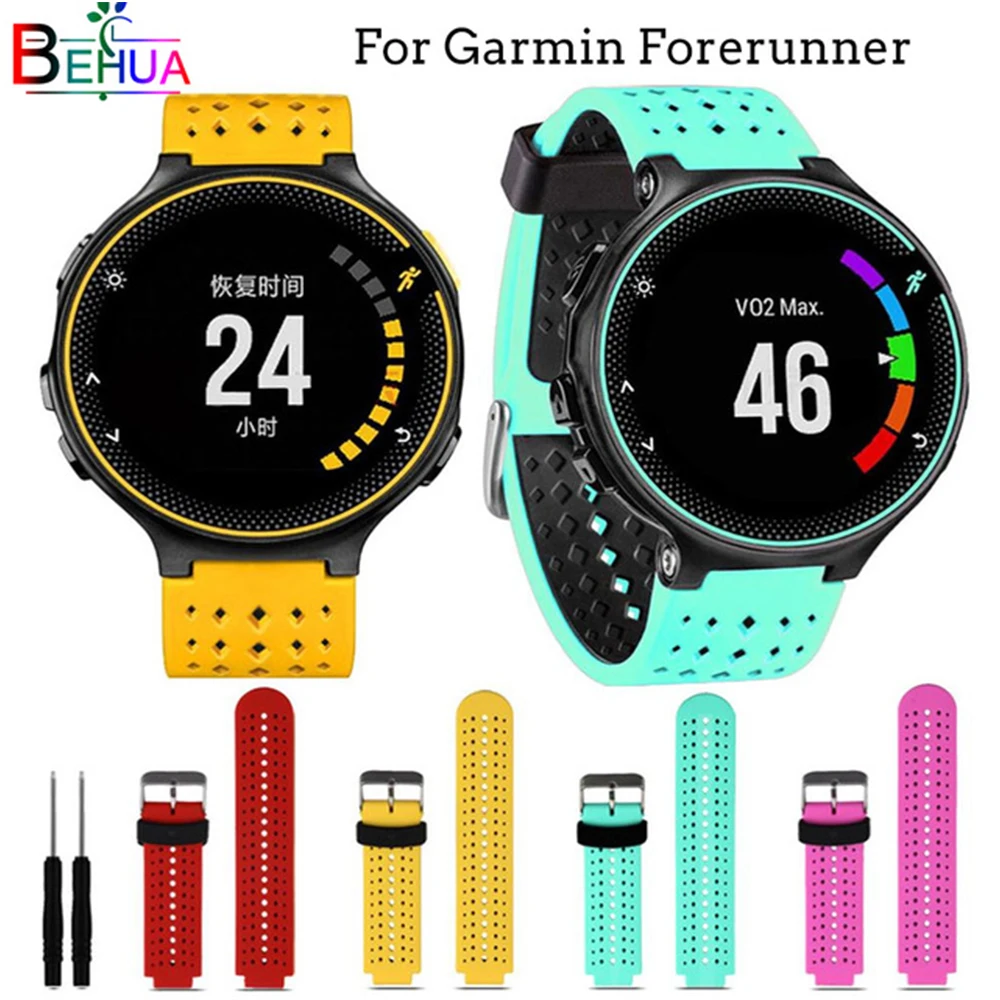 Ремешок силиконовый для смарт-часов Garmin Forerunner 220/230/235/620/630 | Наручные часы