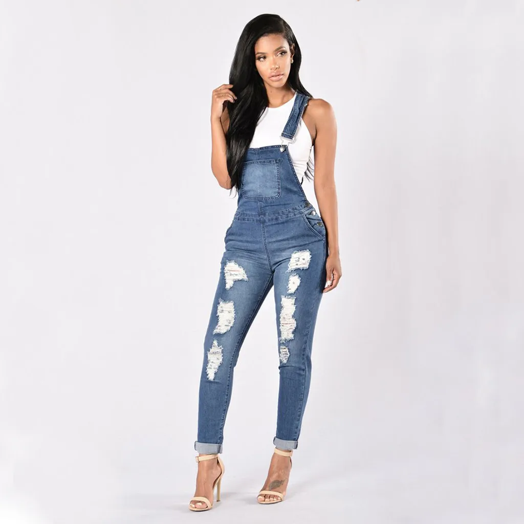 

Fashion Flock Wedges women's jeans 2019 Ankle Outdoor Sandals Round Toe jumpsuit trousers female vaqueros mujer #G6