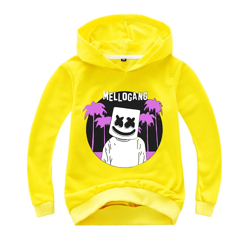 

YLS 2-16Y DJ Marshmello Smiley Face Hoodies Teenagers Boys Hip Hop Fashion Streetwear Kids Hoodie Sweatshirts Girls Hooded Tops