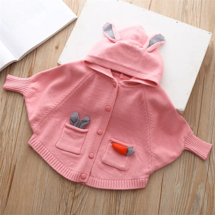  Fanfiluca Girls Sweater Hooded Batwing Sleeve Cardigan Cartoon Cute 2018 Autumn Winter Toddler Girls Cardigan New Year Costume 9