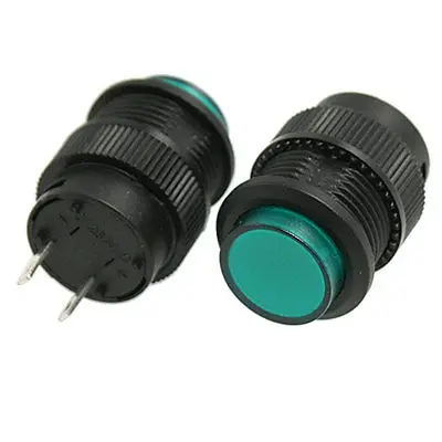 

10 Pcs 2 Pin GREEN Cap OFF ON N/O SPST Momentary Push Button Switch