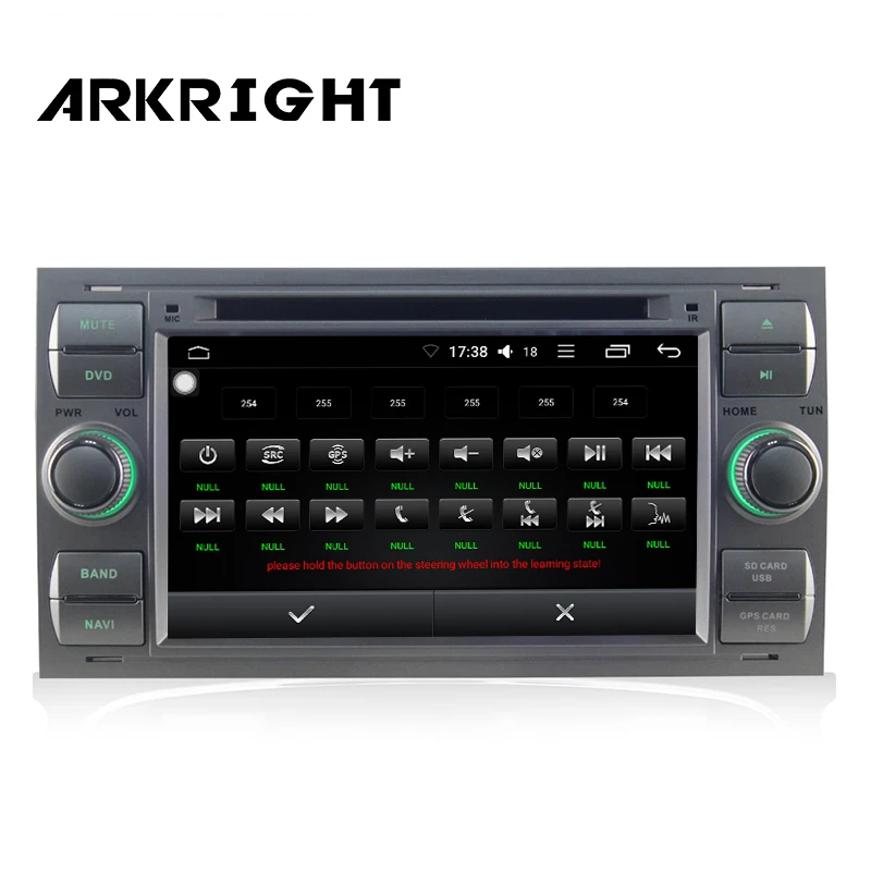 Discount 7" 2 din 2GB Ram Car Radio Audio Stereo HD GPS Navigation Head unit For Ford Focus Fusion Multimedia Player Support DAB OBD DVR 3