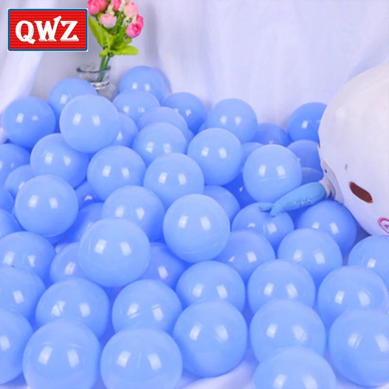 

QWZ Kids Blue Ocean Ball Baby Environmental ProtectionPlastic Balls ChildrenBirthdayParties PlaygroundGames Toys Child Pool Toy
