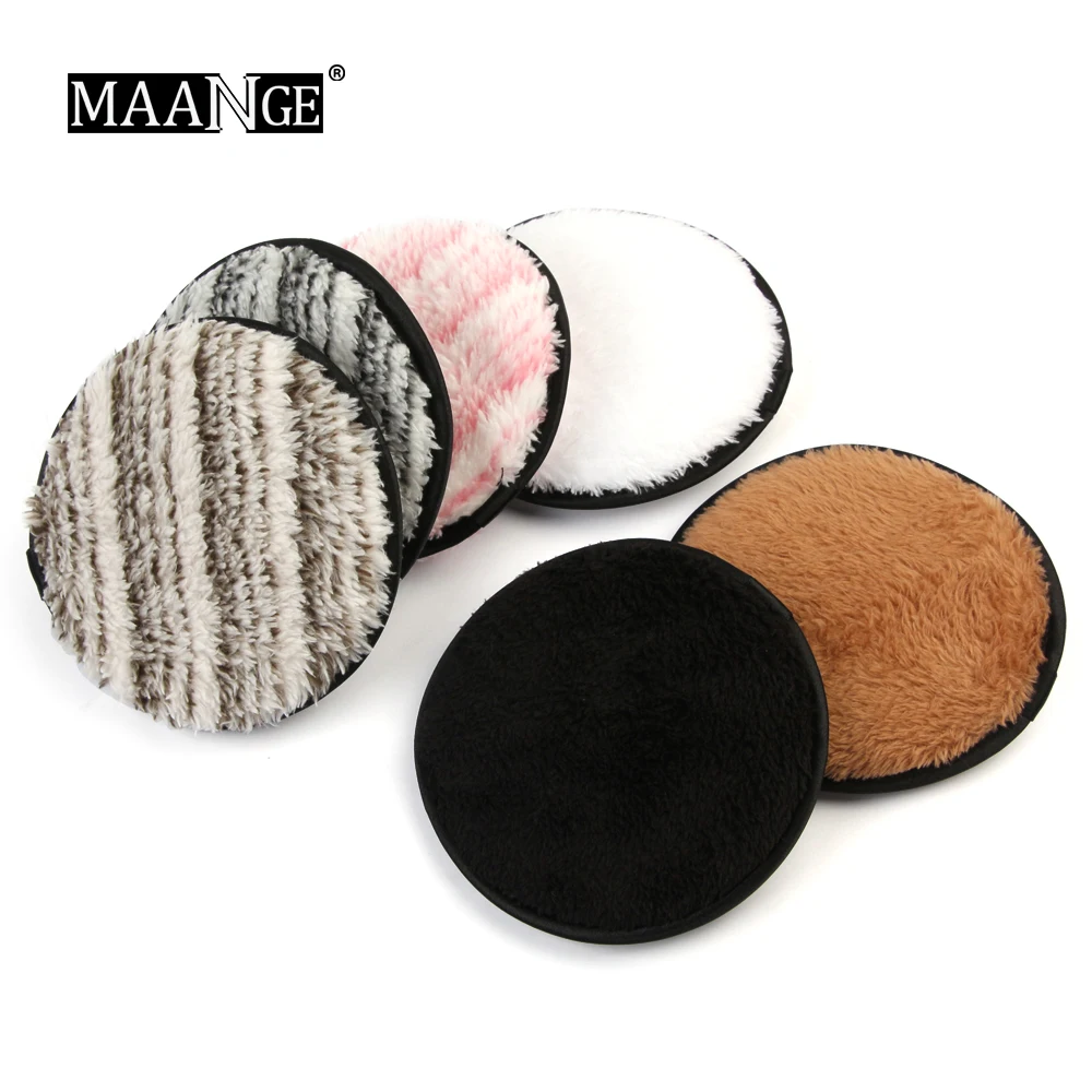 

6 Colors Soft Flannelette Sponge Double Sided Makeup Remove Puff Women Lady Beauty Makeup Wash Facial Cosmetic Tool