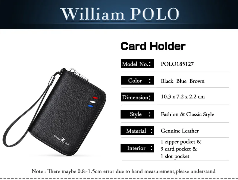 Кредитный держатель для карт для мужчин натуральная кожа кошелек на молнии бизнес-держатель для карт кожаный кошелек для карт P185127