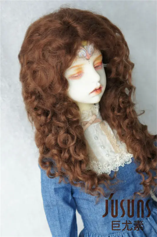 JD139 1/3 SD мохер BJD парик длинные MID прощание вьющиеся кукла парик 8-9 дюймов кукла аксессуары