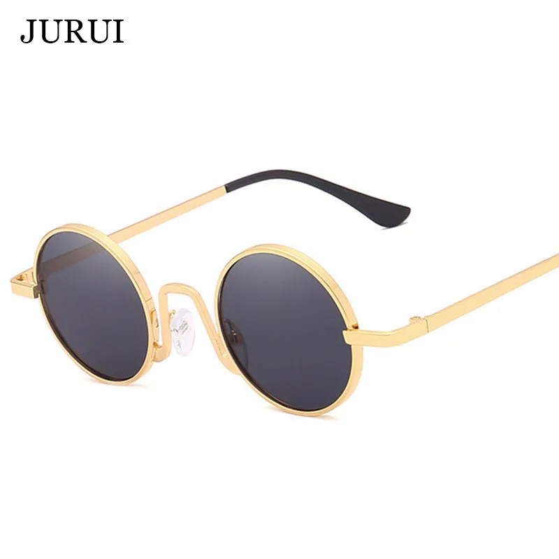 New Steampunk Small Round Sunglasses Men Women Metal Frame Shades Brand Designer Sun glasses Mirror High Quality UV400 | Аксессуары для