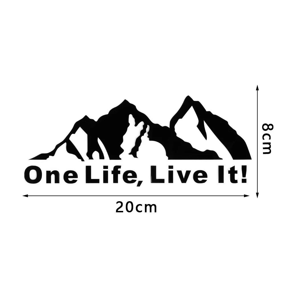 1 шт. ONE LIFE LIVE IT! Бездорожье горный силуэт автомобиля стикер окна виниловые наклейки для стайлинга автомобилей