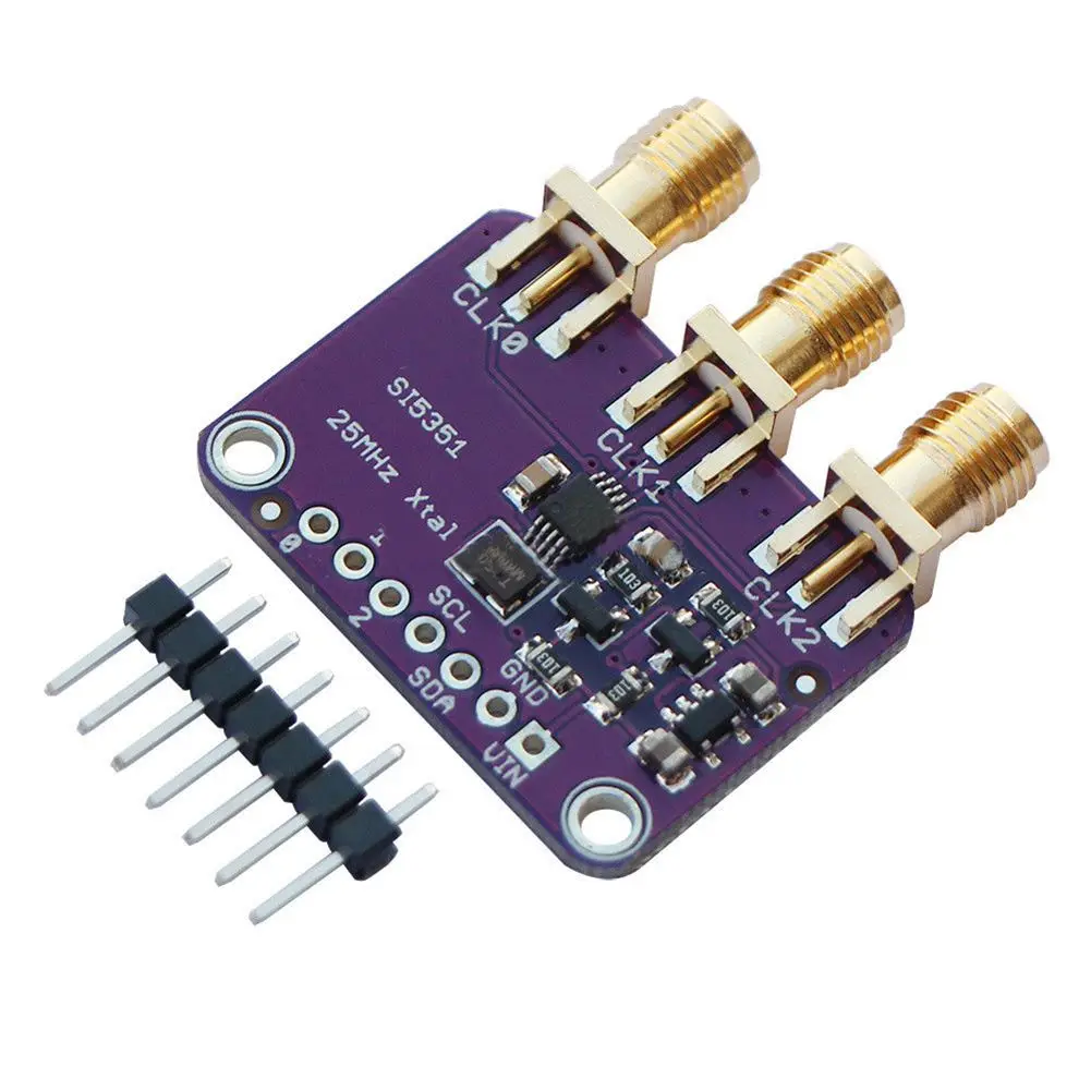 Лучшая цена Si5351A I2C 25 МГц генератор часов Breakout Board 8 кГц до 160 для Arduino|Генераторы