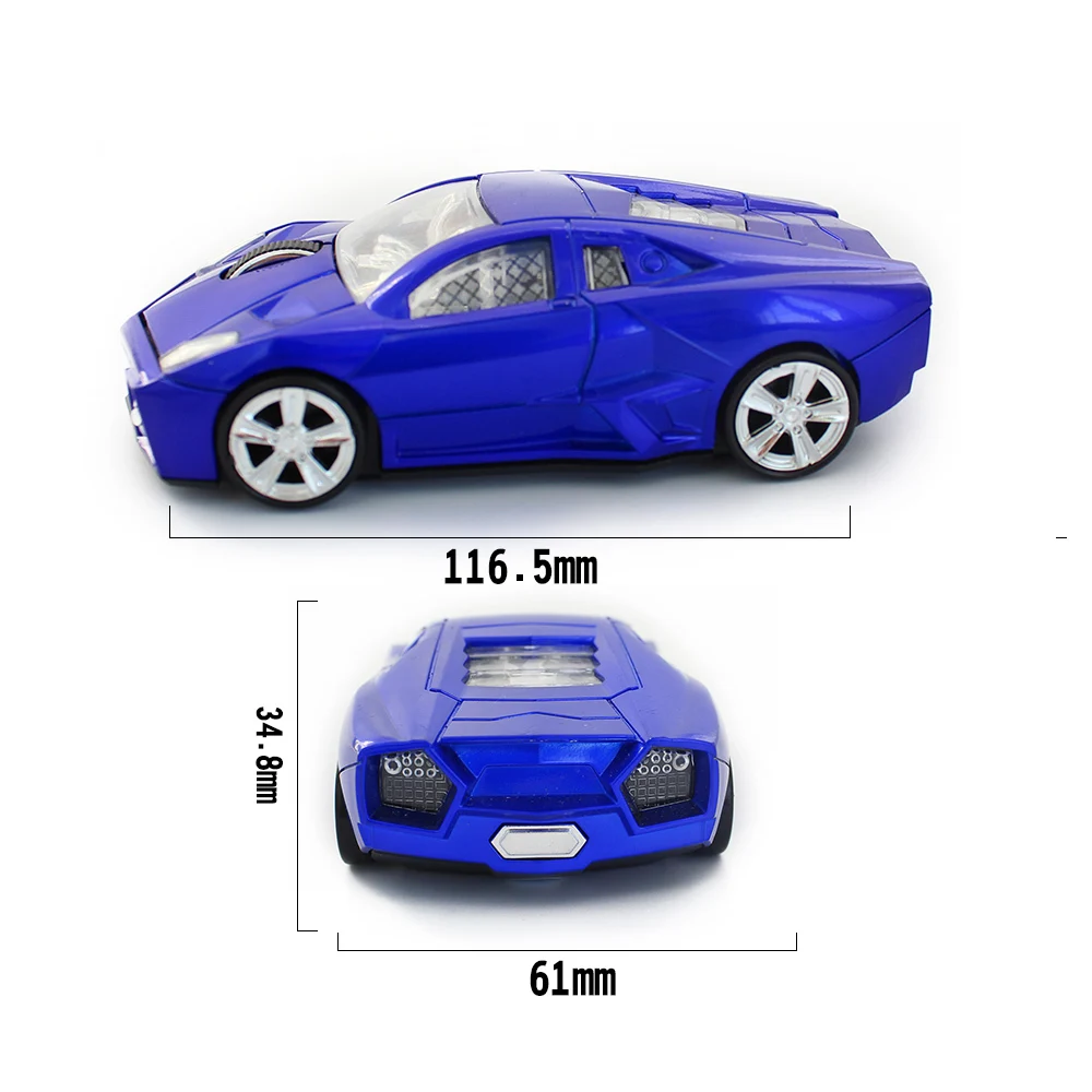 Chyi Беспроводной Мышь эргономичный 2.4 ГГц 1600 Точек на дюйм супер Гальярдо Aventador коррида автомобиля Мышь для портативных ПК Desktop спортивный автомобиль