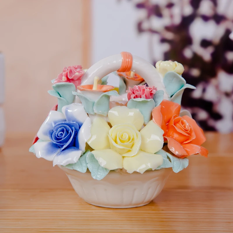 Goede Rose Vaas Woondecoratie Bloempot Oogst Decor Mand Romantische Home Decor Craft Kamer Decoratie Relatiegeschenk