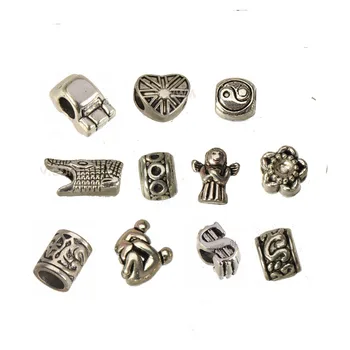 

Charms Beads For Jewelry Making DIY Handicraft Custom Bracelets Vintage Silver $ Tai Ji Crocodile Car Metal Ornaments Findings