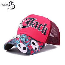 Лидер продаж, хлопковая бейсболка для женщин с черепом, с принтом, крутая солнцезащитная Кепка s для лета, сетчатая Спортивная Кепка s