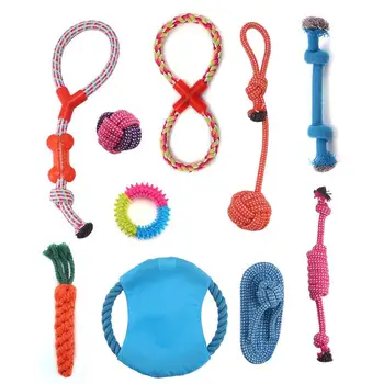 

New Cotton Dog Rope Toy Knot Puppy Chew Teething Toys Teeth Cleaning Pet Palying Ball For Small Medium Large Dogs Wholesale