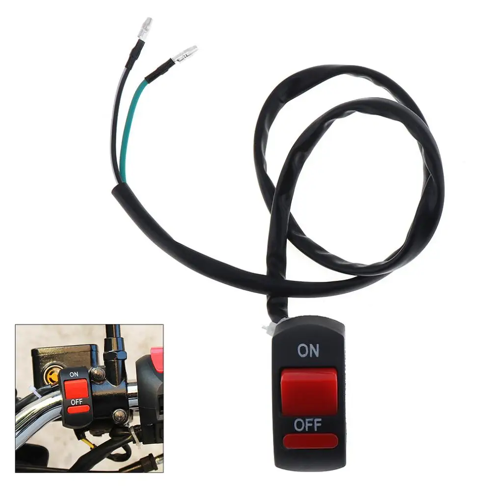 

12V Motorcycle Handlebar Switch Universal ON-OFF Button Headlight Flame Rollout Motorbike Switch