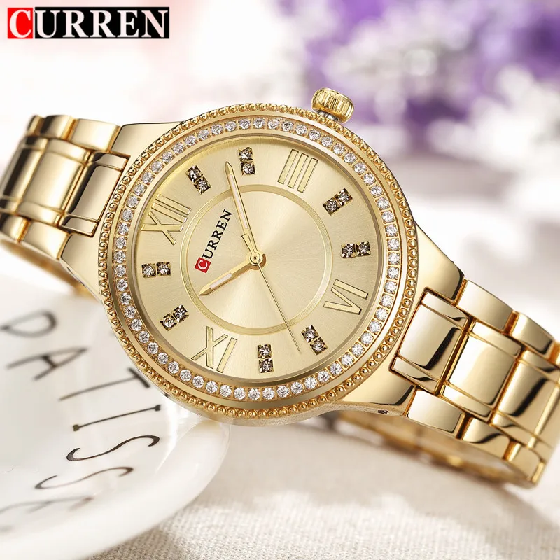 Часы Curren женские кварцевые из нержавеющей стали|jewelry fashion|jewelry for womenjewelry jewelry |