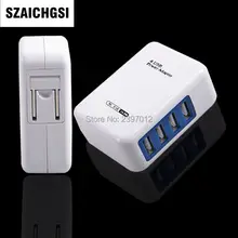 Szaichgsi 4 USB Порты и разъёмы Micro USB Зарядное устройство USB Адаптер дорожный стены Зарядное устройство для нас/EU концентратора ЕС Разъем для samsung для Iphone 5 6 7 50 шт
