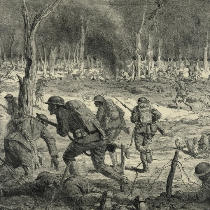 WWI  Battle of the Argonne Forest  1918 Poster Print by Science Source (24 x 18)