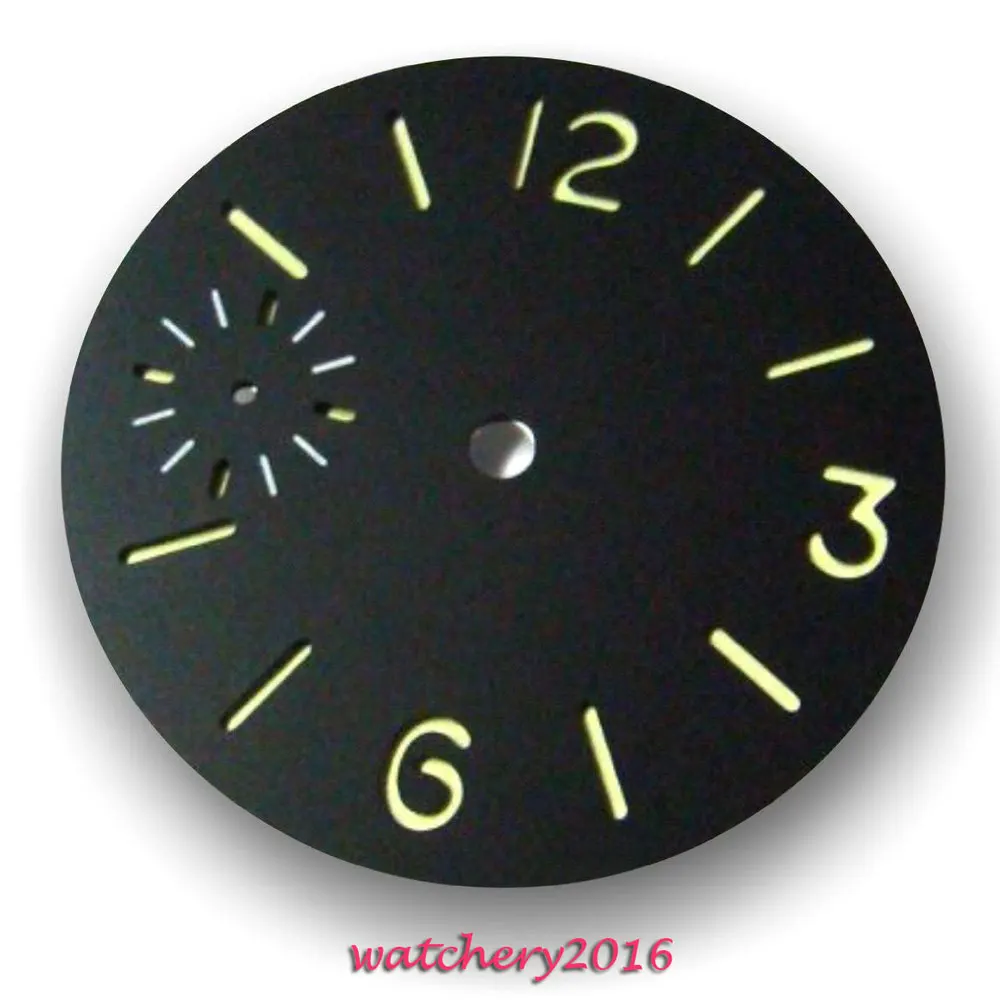 Tanie Nowy 36.3mm czarna tarcza parnis luminous markery fit 6497 ruch męska tarcza zegarka