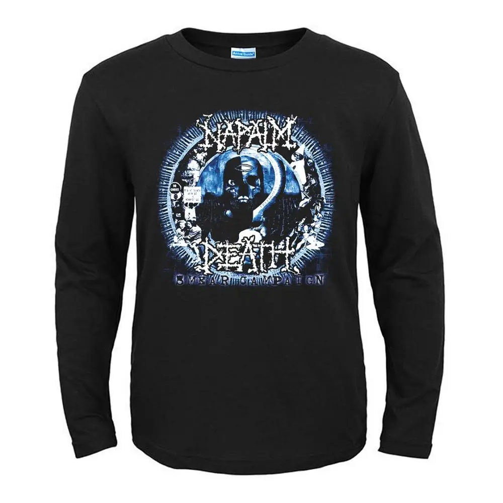 4 7 дизайнов Harajuku Napalm Death Rock рубашка фитнес Hardrock тяжелый металл хлопок Скейтборд Повседневная с длинным рукавом Череп Демон - Цвет: 4