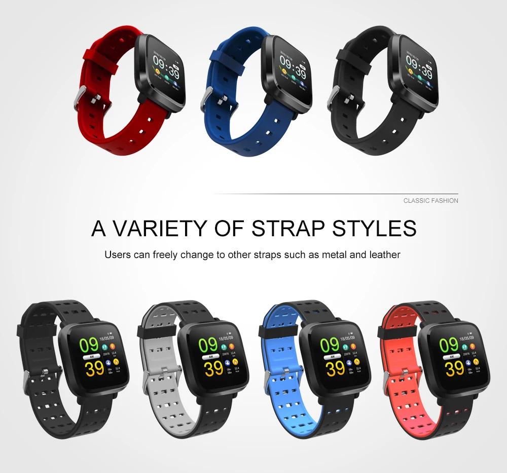 Torntisc Y8 Fitness Bracelet IP67 Waterproof support Multi-sports modes Blood Pressure oxygen monitoring Heart Rate smart band for Men women (3)