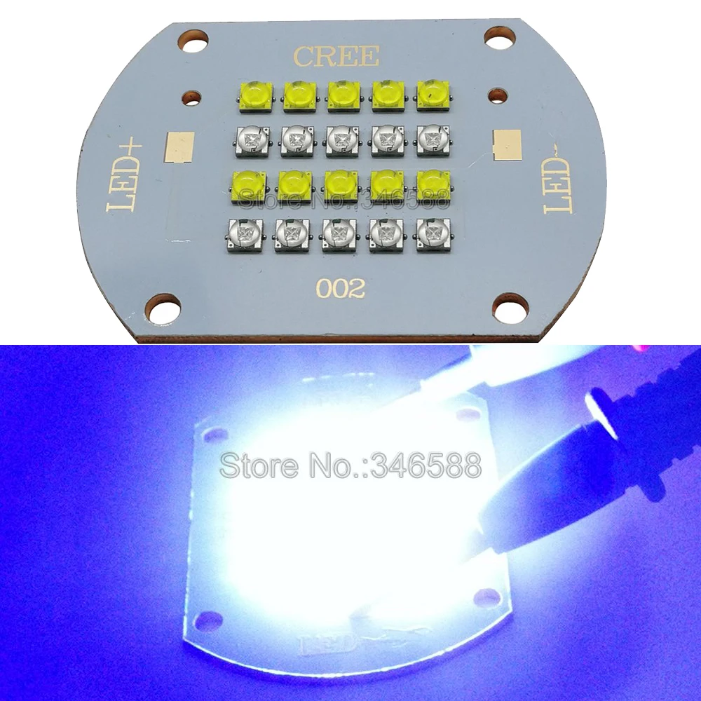 Светодиодный излучатель Cree XLamp 100 Вт ярко синий 455 нм + белый 6000 К Коралловый