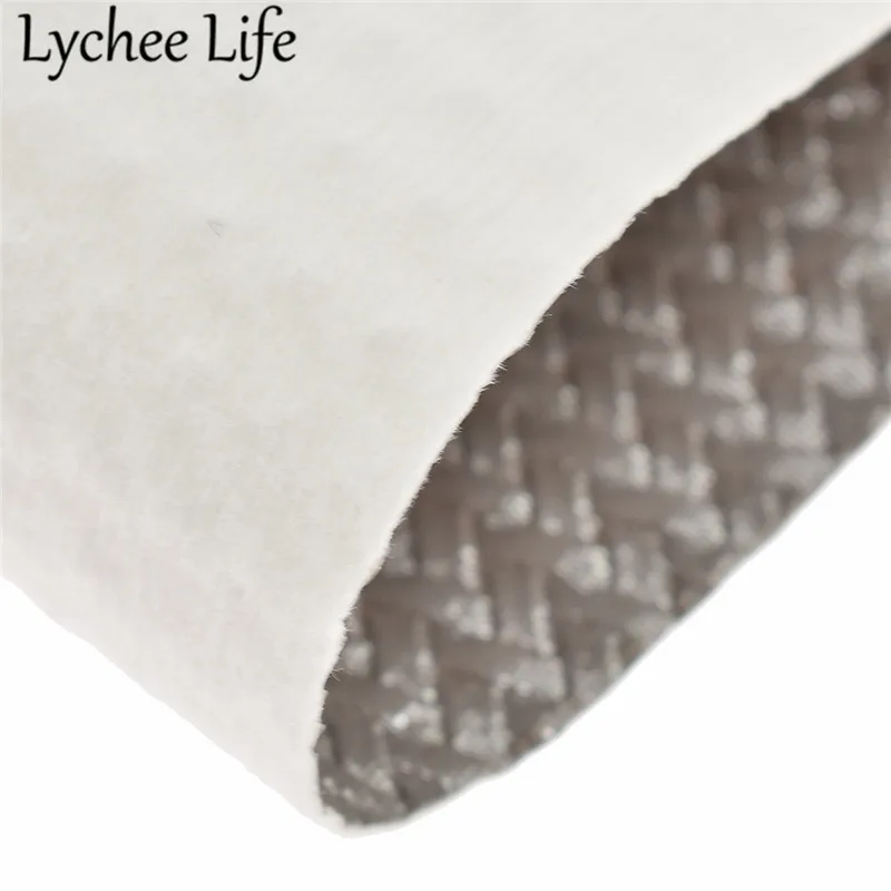 Lychee Life 29x21 см Переливающаяся тканая кожаная ткань, одноцветная А4, искусственная ткань, сделай сам, ручная работа, швейная одежда, декоративные принадлежности